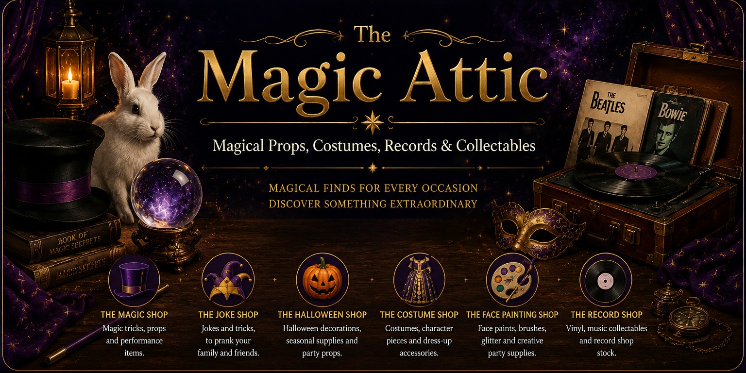 The Magic Attic - magical props, costumes, records and collectables